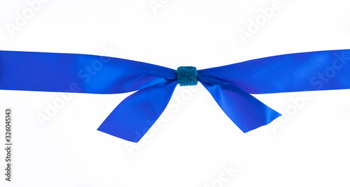 blue bow isolated on white background © serikbaib