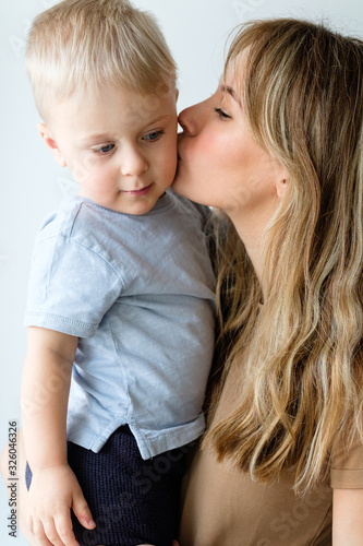 Mom with a baby in her arms