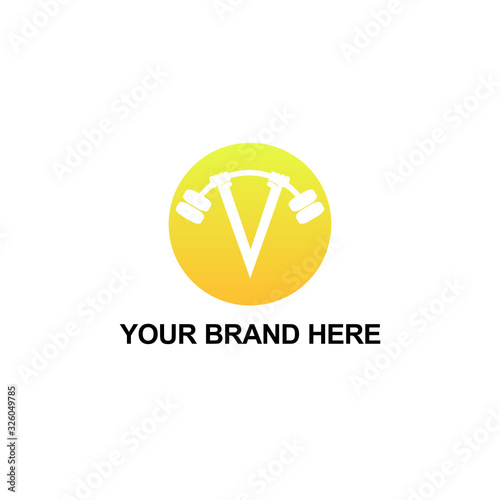 Free Download Simple fitness gym logo vector template - GFXLoad