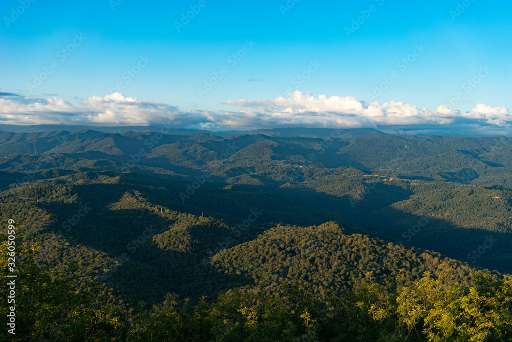 Obraz premium Mountain landscape at sunset. Sochi, Russia