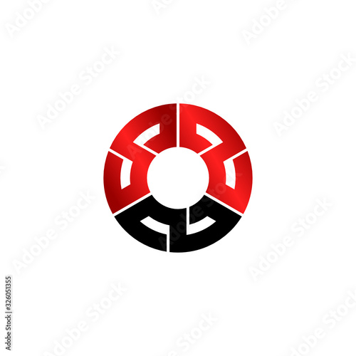 Letter SSS circle logo design vector