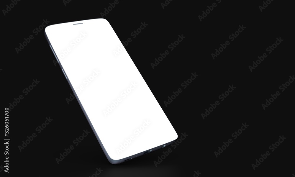 smartphone mobile in 3d mockup