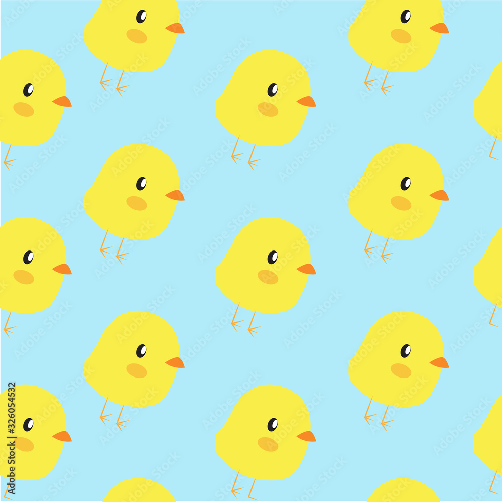 Vector Seamless Pattern with a Chicken Vector Seamless Pattern with a Chicken