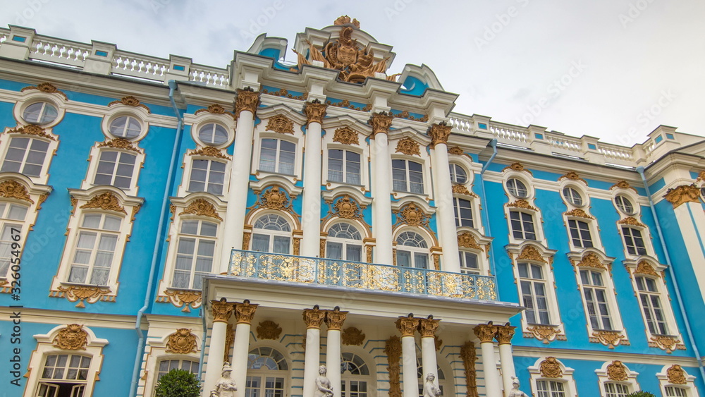 The Catherine Palace timelapse  is a Rococo palace located in the town of Tsarskoye Selo Pushkin