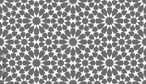 Geometrical Islamic Seamless Pattern for decoration greeting card or interior. Vector Illustration.
