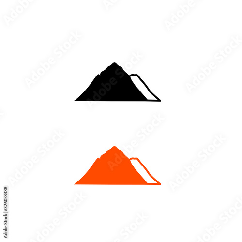 DESIGN HILLS ICONS DUO BLACK, ORANGE VINTAGE ADVENTURE DESIGN ELEMENTS