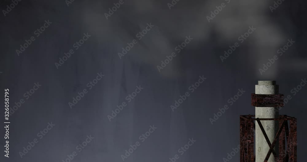 煙突から吹き上がる煙【右端】 StockVideo Adobe Stock