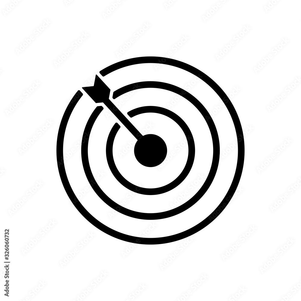 Target outline icon. Symbol, logo illustration for mobile concept and web design. Target outline icon. Symbol, logo illustration for mobile concept and web design.