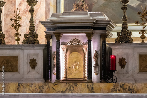 The interior of the St. Peter Church in the Kedumim Square - Kikar Kedumim in old Yafo in Israel photo