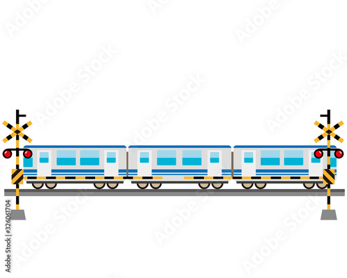 	踏切　電車　列車　鉄道　アイコン