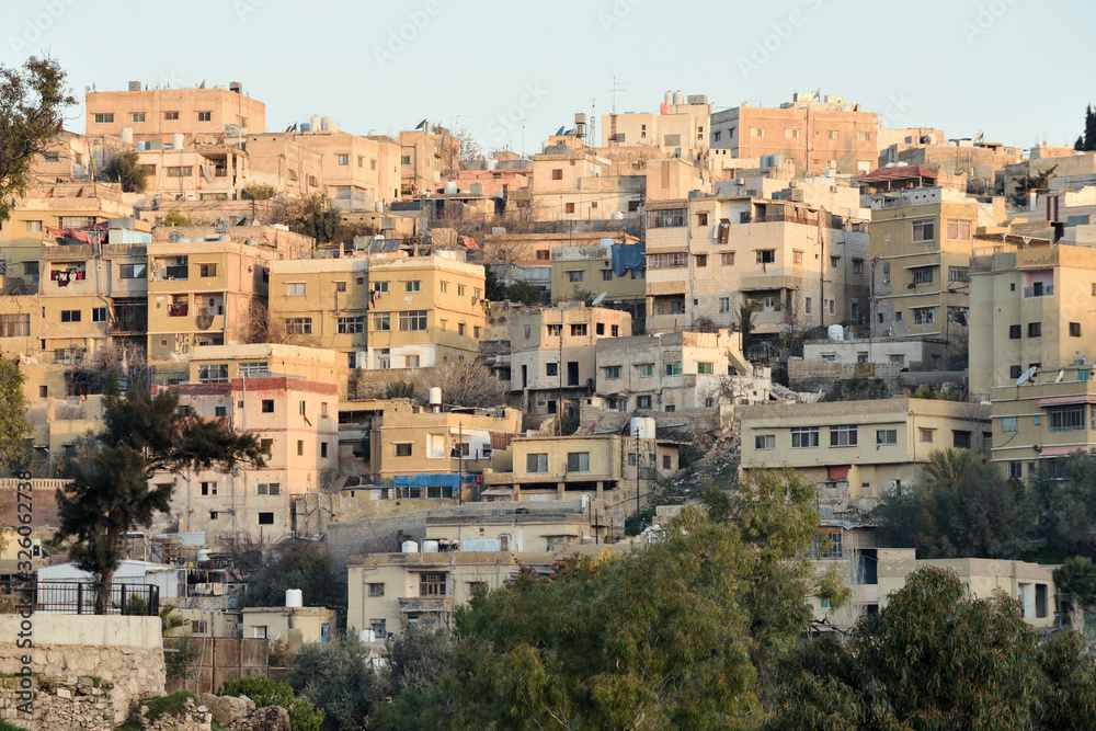 Buildings of the city in Amman, Jordan