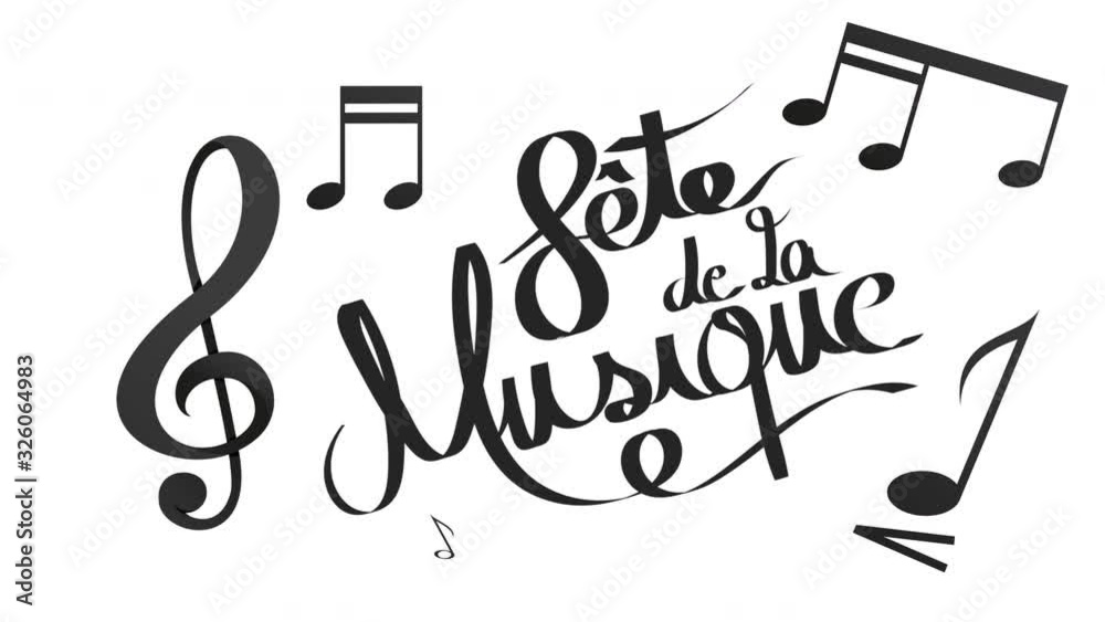 fête de la musique- 25 juin- vecteur animation