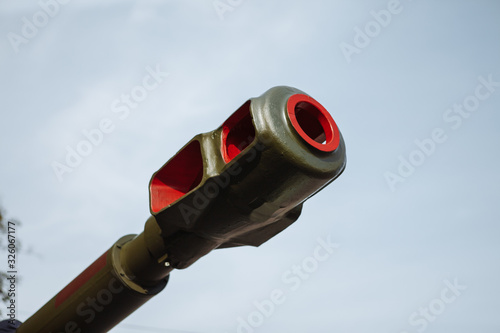 Wallpaper Mural Gun howitzer close-up. The gun barrel is close. Military equipment. Torontodigital.ca