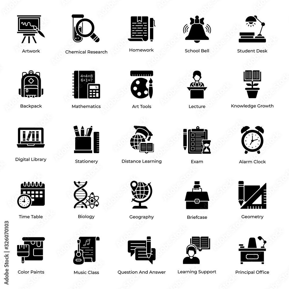 Global Education Filled Icons Pack Global Education Filled Icons Pack