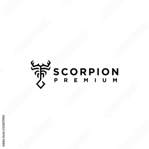 Scorpion logo line art vector symbol animal photo