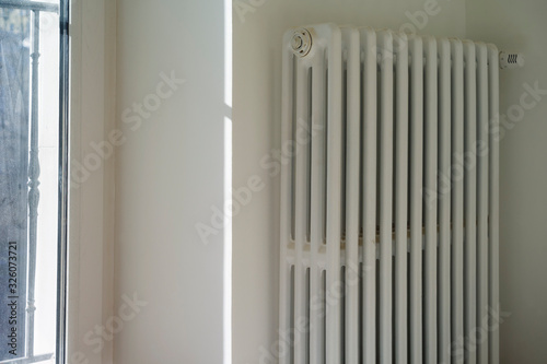 radiator hanging on the wall