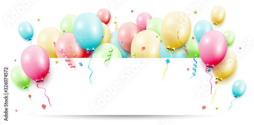 Birthday balloons template