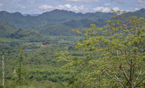 view of mountains in Kanjanaburi province, Thailand © mvdesign