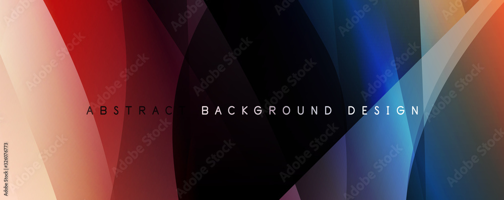 Wave liquid style lines with shadows and light on gradient background Wave liquid style lines with shadows and light on gradient background