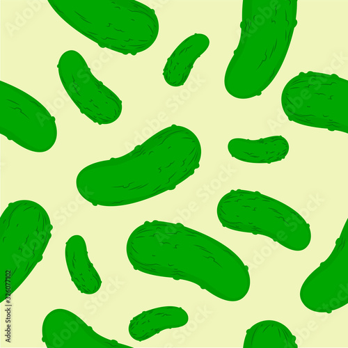 Vector Seamless Pattern Background with Pickles