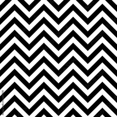 Seamless pattern with chevrons. Background with chevron for design prints. Retro style. Simple classic shevron. Monochrome black and white backdrop. Abstract vintage texture. Vector illustration