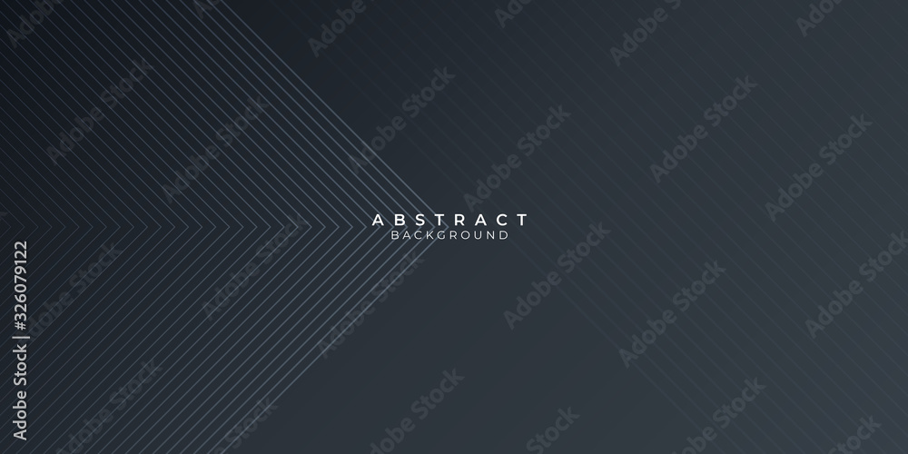 Obraz premium Black abstract presentation background with line pattern.