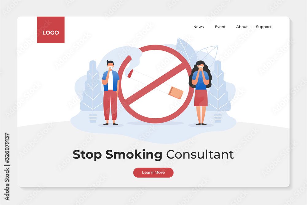 No or Stop Smoking Area concept. rehabilitation centre to quit smoking ...