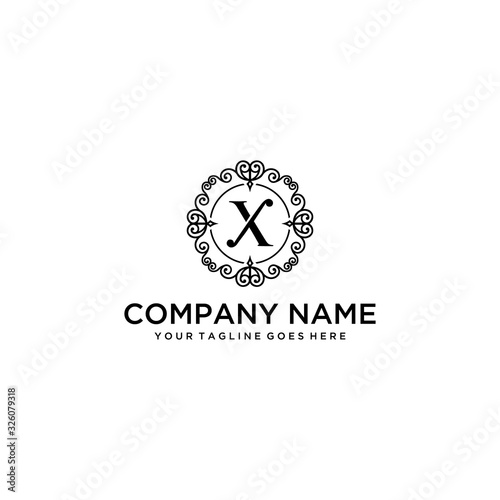 Illustration Creative luxury modern letter X sign logo design template 
