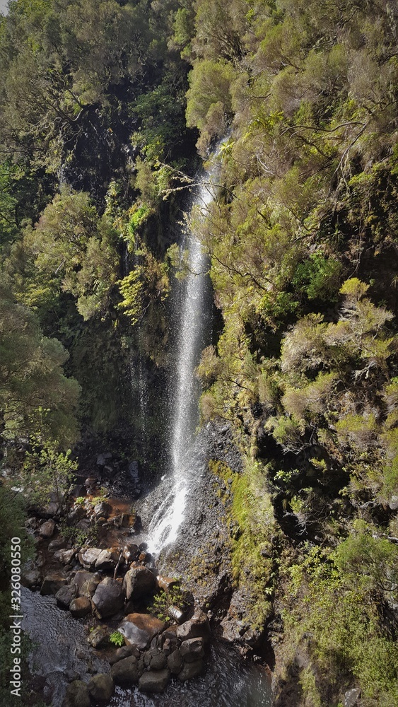 Fototapeta premium Madère, chute d'eau du Risco