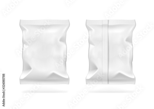 White Blank Foil Food Snack Pack For Chips, Candy