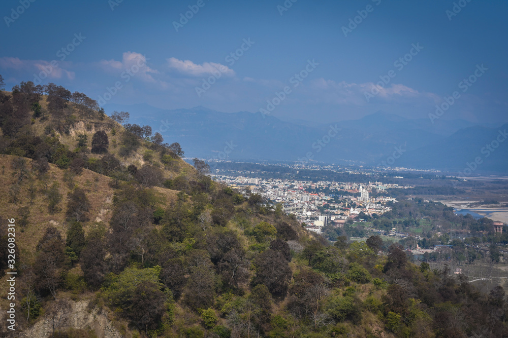 panoramic view of mountain in haridwar uttarakhand Indian 