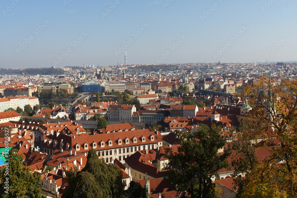 Prague (Czech Republic). View of the outer city of Prague from the City Castle