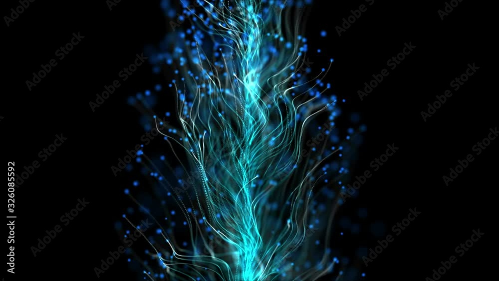 Tree of Digital Synapses. Digital Optical Cable Data Flow. Spread of Artificial intelligence. Neural Network