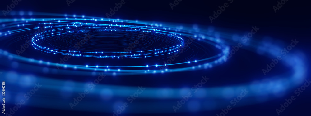defocused image of fiber optics lights abstract background