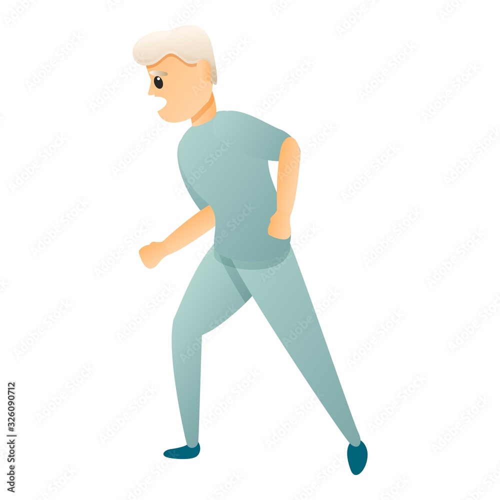 Fototapeta premium Senior man mental hospital icon. Cartoon of senior man mental hospital vector icon for web design isolated on white background