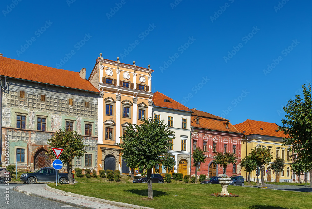Houses on main square, Levoca, Slovakia