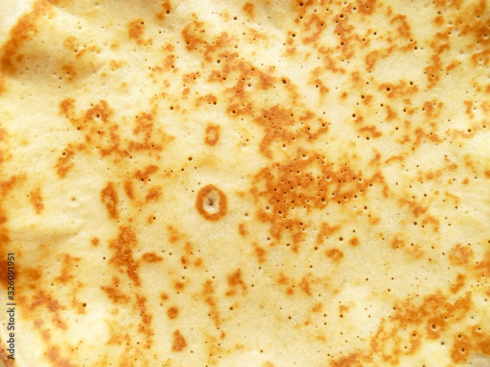 Top view pancake texture background. Pancake surface. Pancake pattern ...