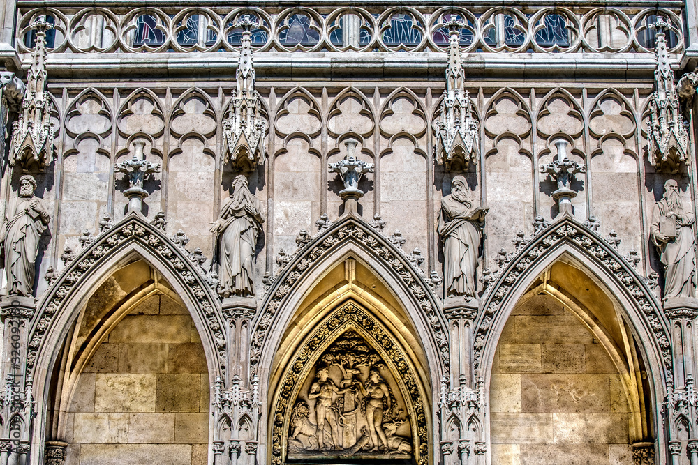 Obraz premium Facade of the Church of Votivkirche. Vienna. Austria