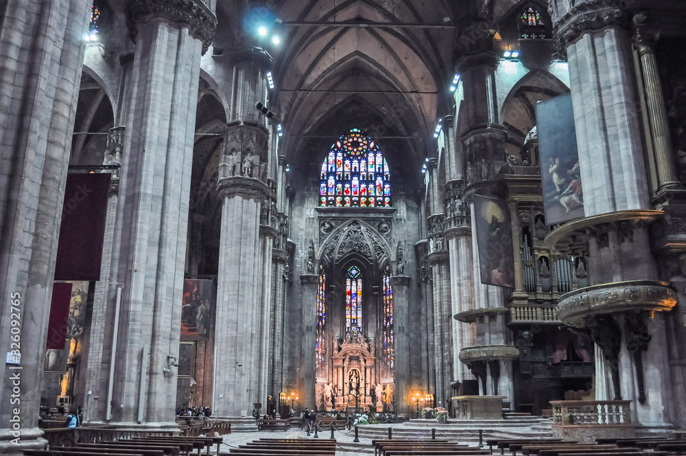 Milan Cathedral (Duomo) interiors, Italy