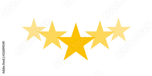 Five stars rating customer product flat icon