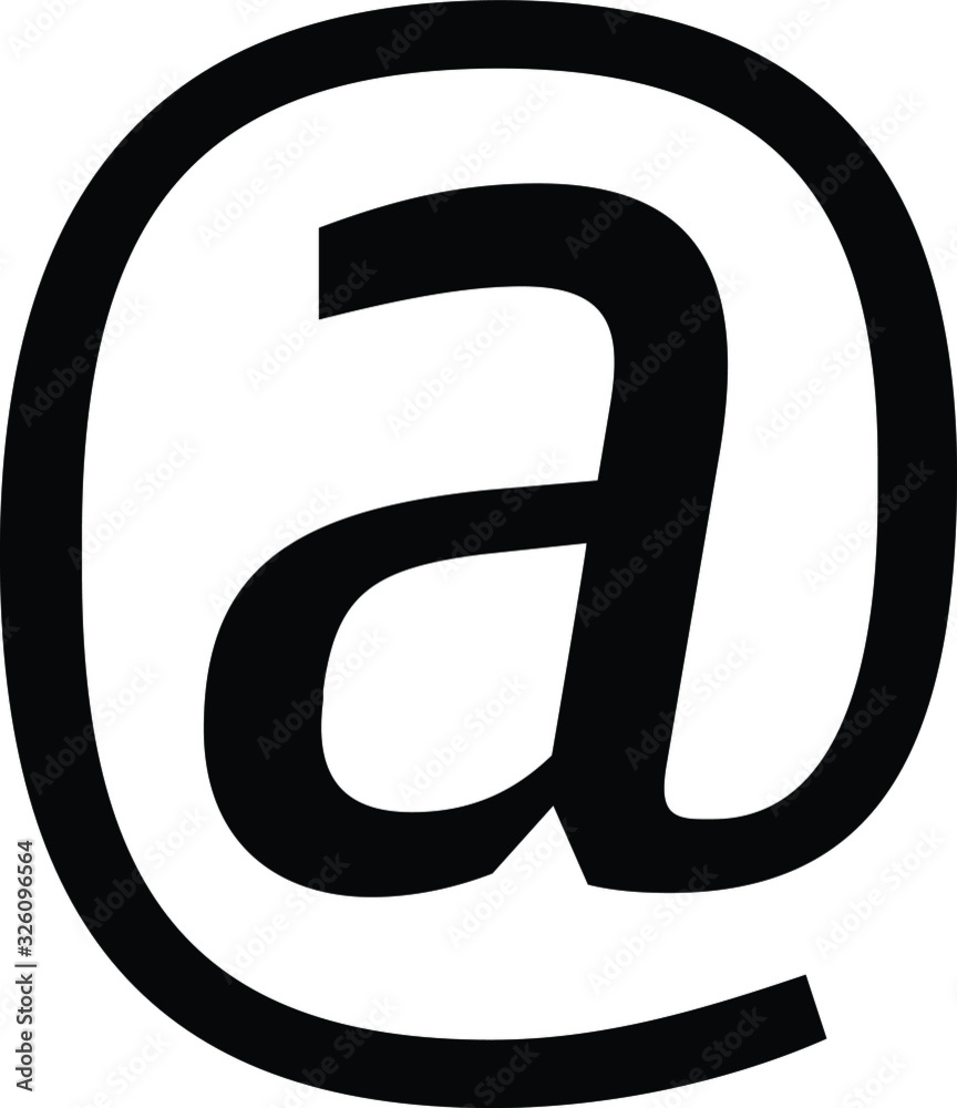 @ sign. At or Address sign icon vector illustration @ sign. At or Address sign icon vector illustration