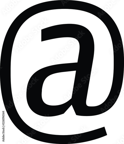 @ sign. At or Address sign icon vector illustration
