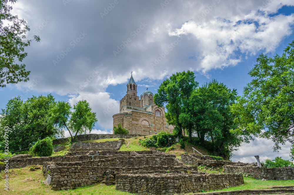 Tsarevets Hill and the Patriarchal Church in Veliko Tarnovo, Bulgaria