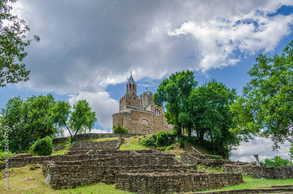 Tsarevets Hill and the Patriarchal Church in Veliko Tarnovo, Bulgaria Tsarevets Hill and the Patriarchal Church in Veliko Tarnovo, Bulgaria