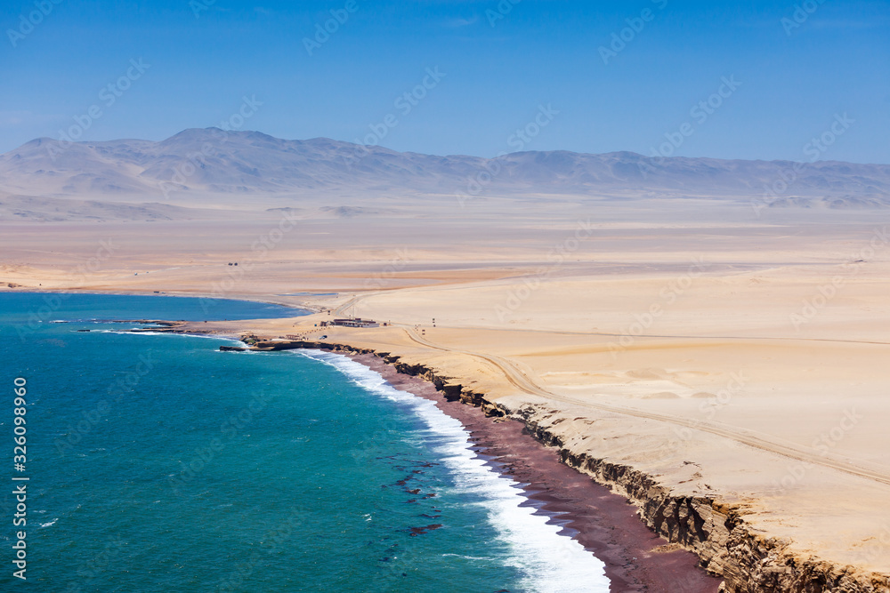 View of the coastline Paracas National Reserve. View of the coastline Paracas National Reserve.