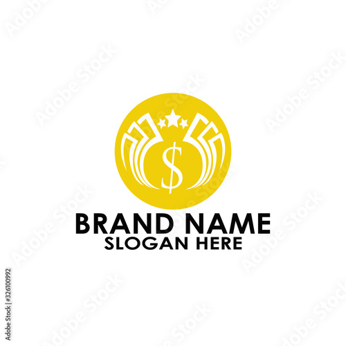 logo letter s with icon payroll vector design