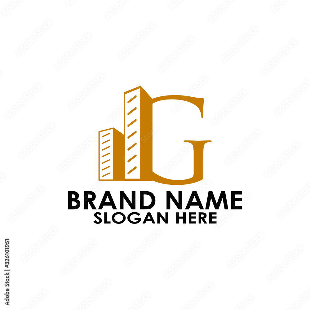 icon logo letter g real estate with vector illustration design icon logo letter g real estate with vector illustration design