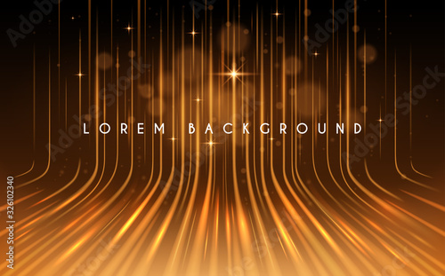 Abstract gold light lines background