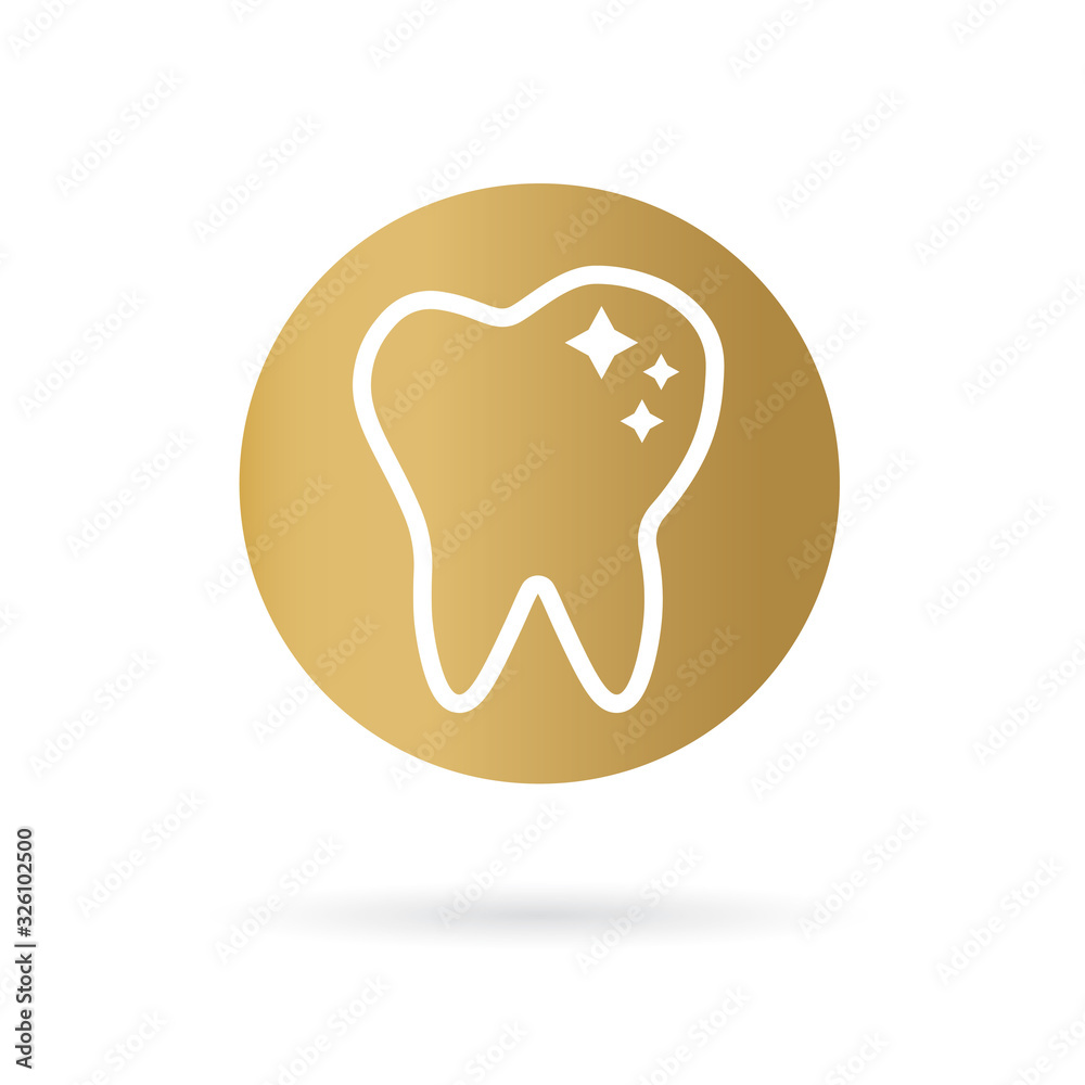 golden tooth icon- vector illustration golden tooth icon- vector illustration