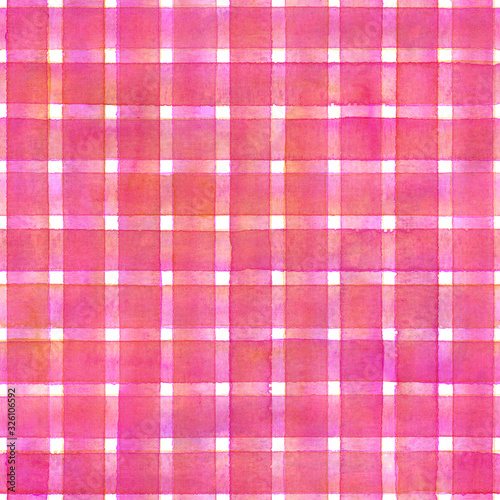 Watercolor stripe plaid sea...
